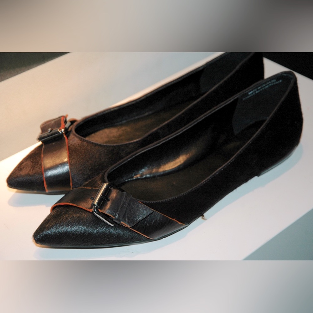 Giles Deacon for Nine West flat pony hair shoe 5.5